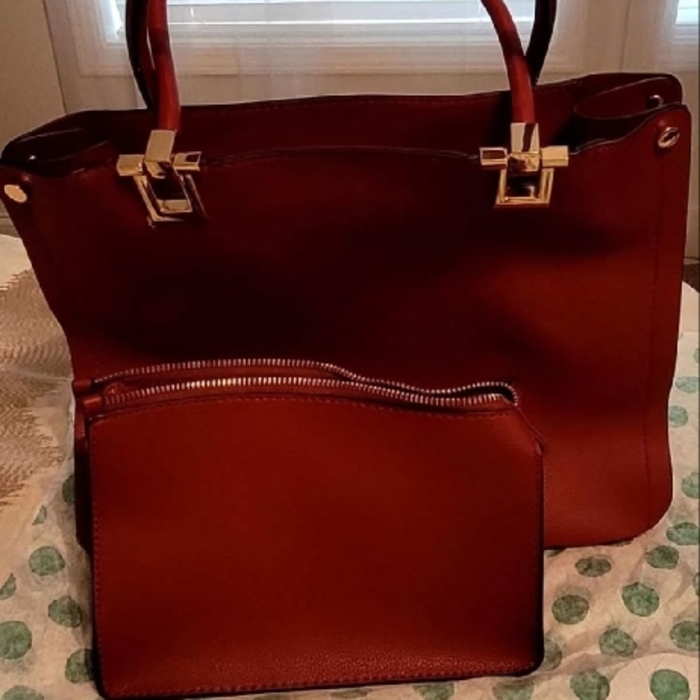 Elegant Brown Tote Bag Set